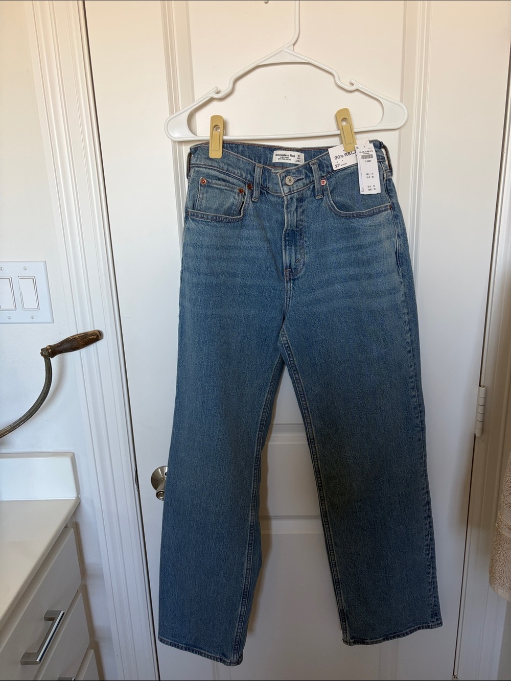 Abercrombie & Fitch Medium Blue Straight Leg Jeans